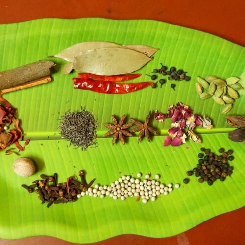Illustrative Biryani masala ingredients photograph, not actual Naativa Ruchi packaging