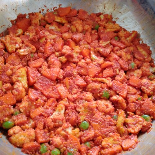 Naativa Ruchi Mixed vegetable pickle (illustrative) Illustrative photograph of Mixed vegetable pickle, not actual packaging