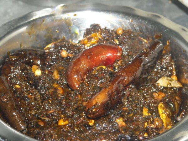 Illustrative photograph of Gongura pickle, not actual packaging